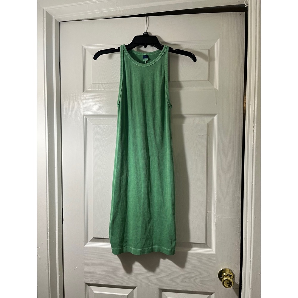 Old Navy‎ Green Ribbed Racerback Mini Dress Mineral Wash Sleeveless Small